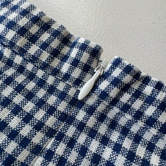 Linen gingham mini skirt - Picture 4 of 6
